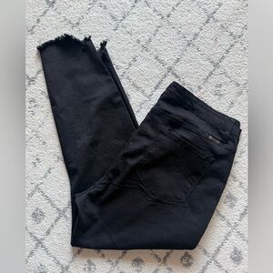 KanCan Black Skinny Jeans with Frayed Hem